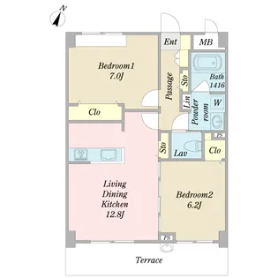 アリア・ソワン鷺沼【1階】の間取り