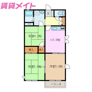 グランシャリオ C【2階】の間取り