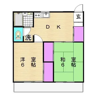 第2ヒルトップ梶ヶ谷【1階】の間取り