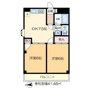 ジュネス東和第二【1階】の間取り