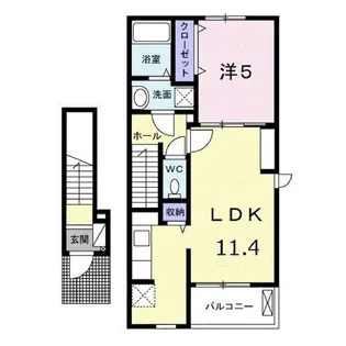 クワトロ フェリーチェ【2階】の間取り