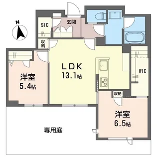 ルセア・クラリスタ【1階】の間取り