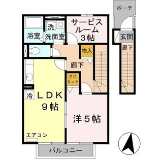 アネックスハイブリッジB棟【2階】の間取り