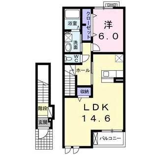 コンフォート八代【2階】の間取り