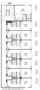 ノースヒル新宿ウエスト【2階】の間取り