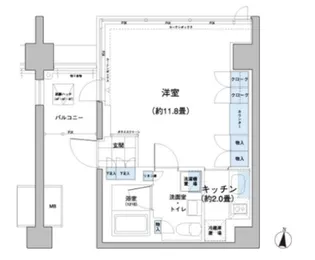 ガーデニエール砧レジデンス【2階】の間取り