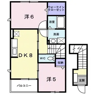 プリムローズJOYIII【2階】の間取り