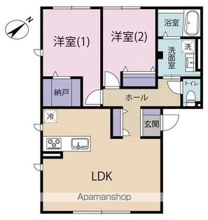 Grand Hill清水I【1階】の間取り