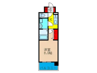 レジュールアッシュ淡路駅前【3階】の間取り