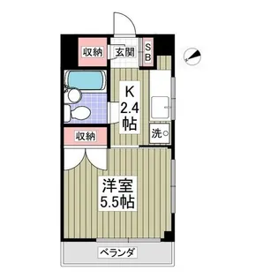 ヒルズ白楽【2階】の間取り