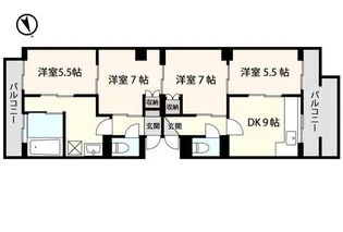 アシスト赤塚マンション【2階】の間取り
