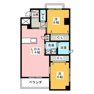 トレジャー弥富【4階】の間取り