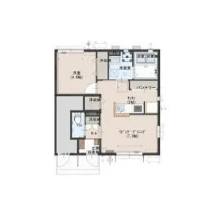 ヴァンベール B棟【1階】の間取り