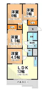 モンテフレンテ【3階】の間取り