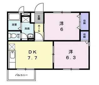 スプリング ガーデン【2階】の間取り