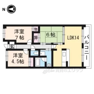 アルトピアーノ仰木の里【2階】の間取り
