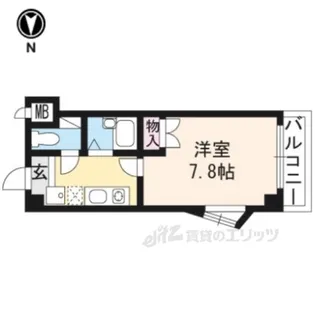 アミティ北白川【2階】の間取り