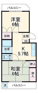 マンション裕【2階】の間取り
