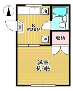 サンハイムA【1階】の間取り