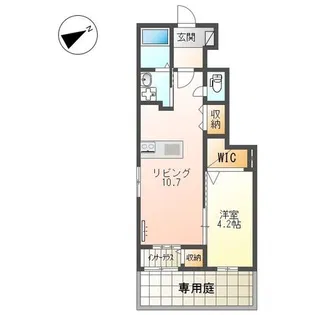 ボヌールII【1階】の間取り
