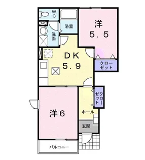 エレガントリブIII【1階】の間取り