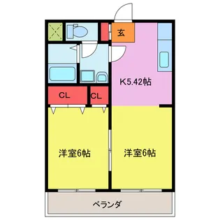 パークヒルズ【2階】の間取り