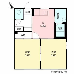 カメリアタウン 弐番館【1階】の間取り