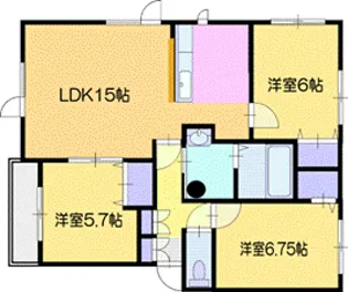 ポエム【3階】の間取り
