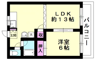 エスエスハイツ【1階】の間取り