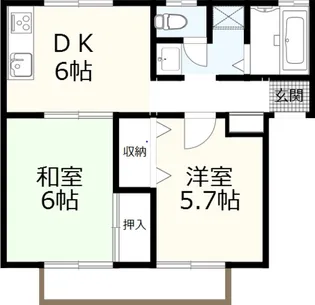 ルミエールタバタ【1階】の間取り