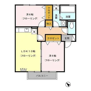 メルヴェーユ高丘【2階】の間取り