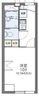 レオパレスNAKATSU【1階】の間取り