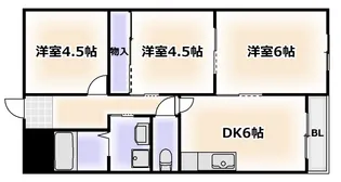 グランソシエ大正【5階】の間取り