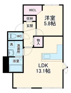 ハイネス・香【1階】の間取り