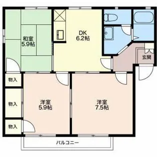 カーサ比角【2階】の間取り