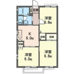 プランヴェールC【2階】の間取り