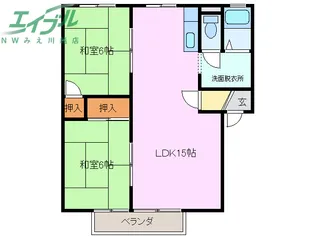 クレールパル【2階】の間取り