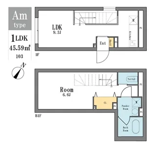 LEGALAND不動前ANNEX【1階】の間取り