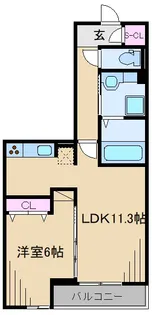 ゼフィール【1階】の間取り