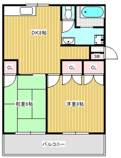 片川コーポ【3階】の間取り