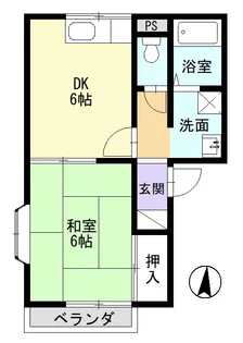 中津川グリーンハイツ【1階】の間取り