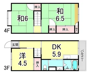 高丸ビルB棟【3階】の間取り