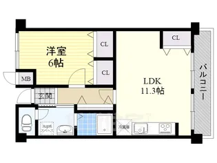ハイムボナール【4階】の間取り
