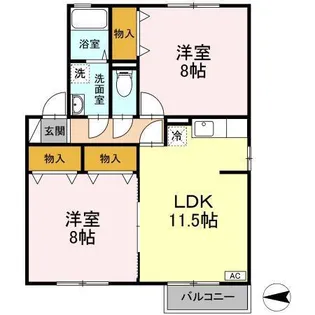 セジュールKM【2階】の間取り