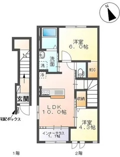 コンフォール弐番館【2階】の間取り