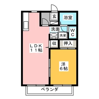 グランデB【2階】の間取り