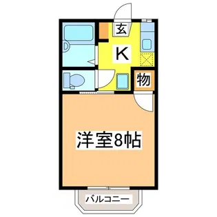 サンヒルズB棟【1階】の間取り