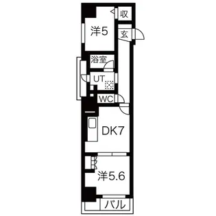 サンマイン北浜【7階】の間取り