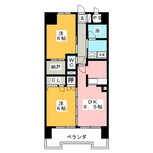 グレースヒルズ【6階】の間取り