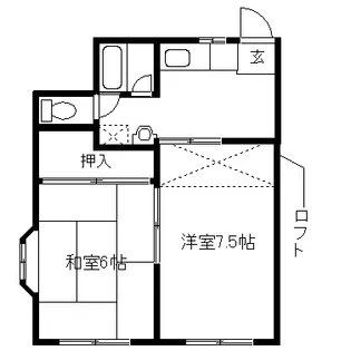 宮城県仙台市青葉区鷺ケ森1【アパート】の間取り